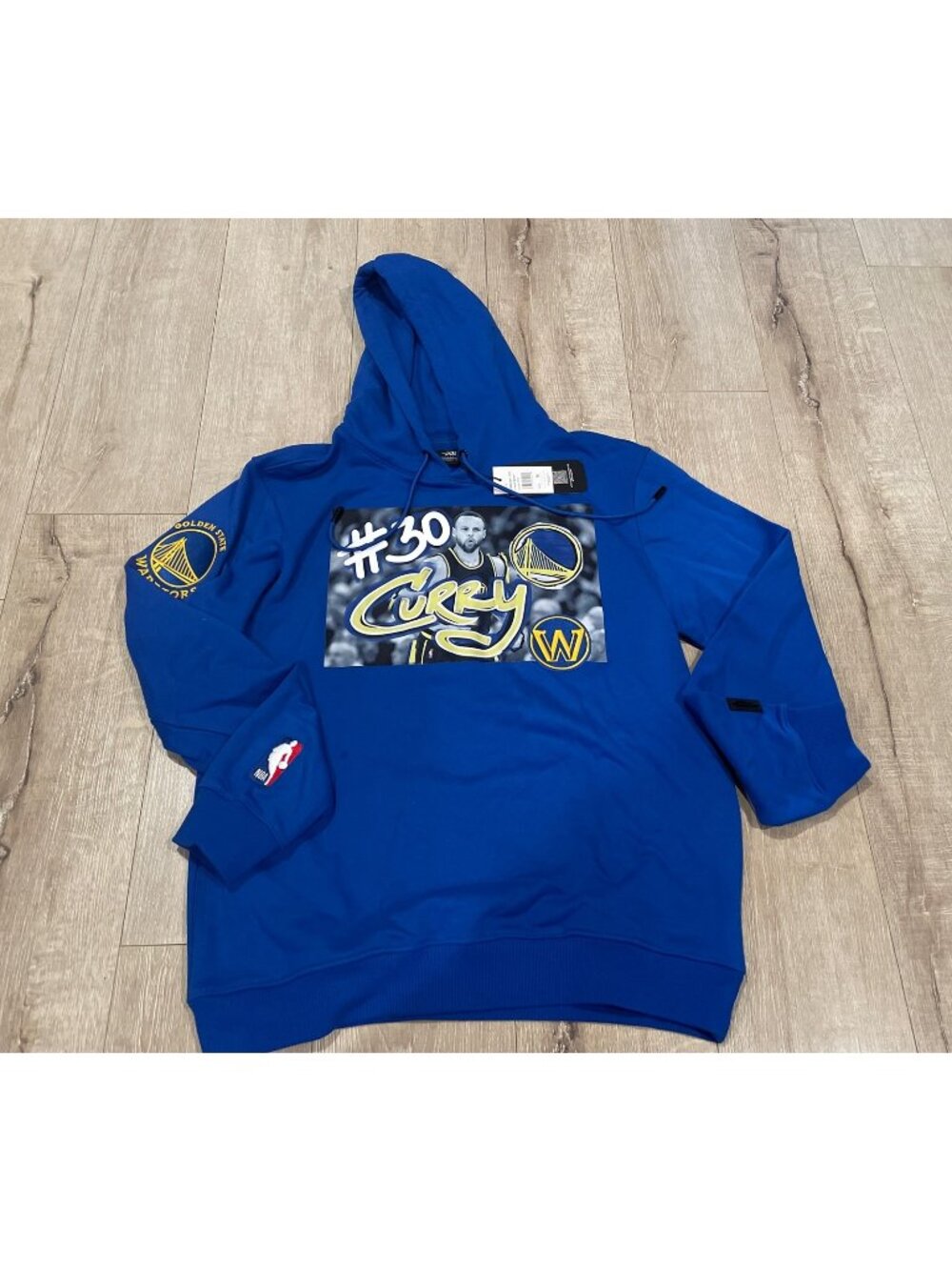 PRO Authentic NBA #3O CURRY Golden State WARRIORS Stitch Logo Hoodie Men M NWT